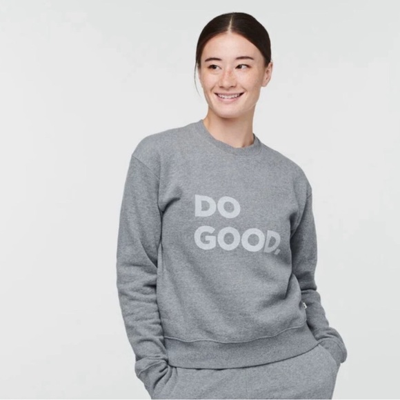NWT! Cotopaxi Do Good Organic Crew Sweatshirt- Heather Grey; Size Medium - Picture 1 of 13